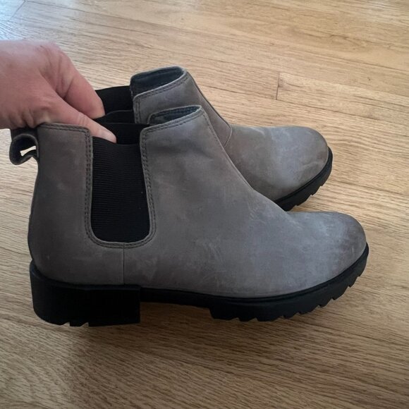 Sorel Emilie II Waterproof Leather Chelsea Boots Quarry Gray Women's Size 9.5 - Picture 8 of 13